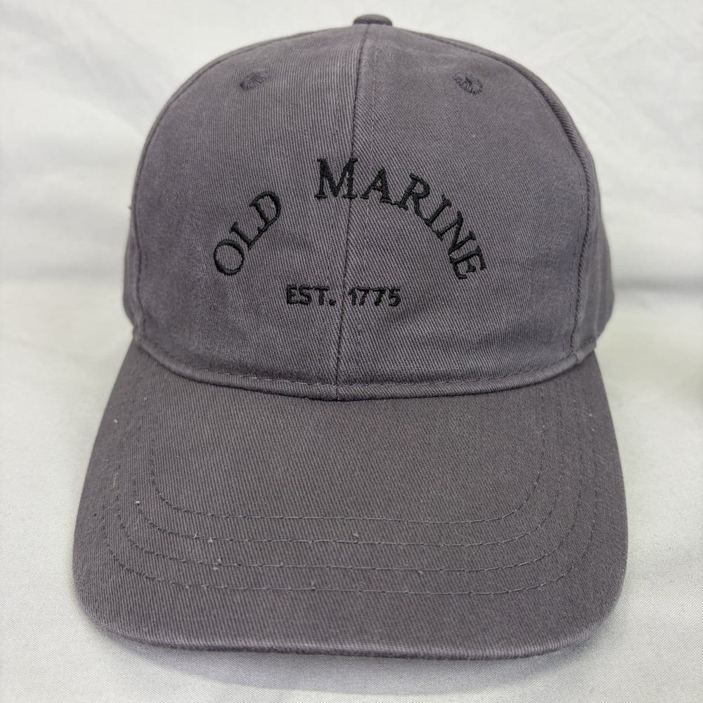 Unbranded Old Marine Semper Fidelis Hat Unisex OSFM Grey Cotton Baseball Cap